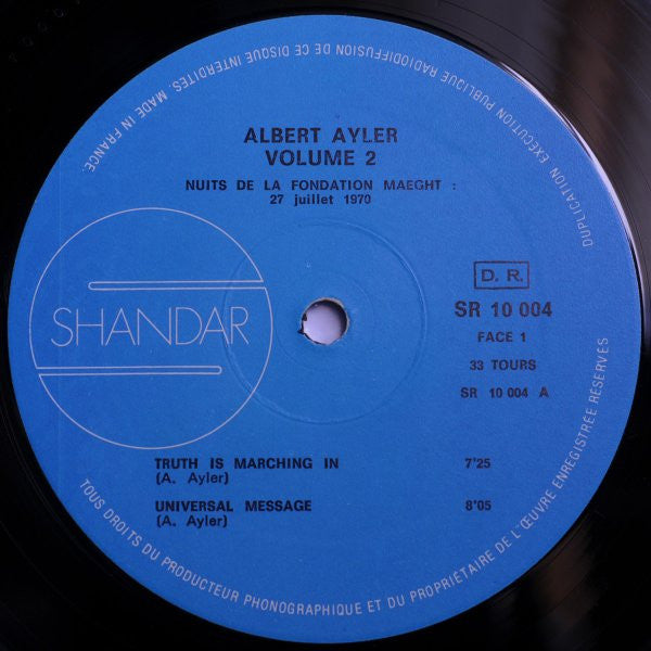 Albert Ayler – Nuits De La Fondation Maeght Volume 2