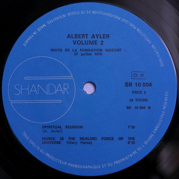 Albert Ayler – Nuits De La Fondation Maeght Volume 2