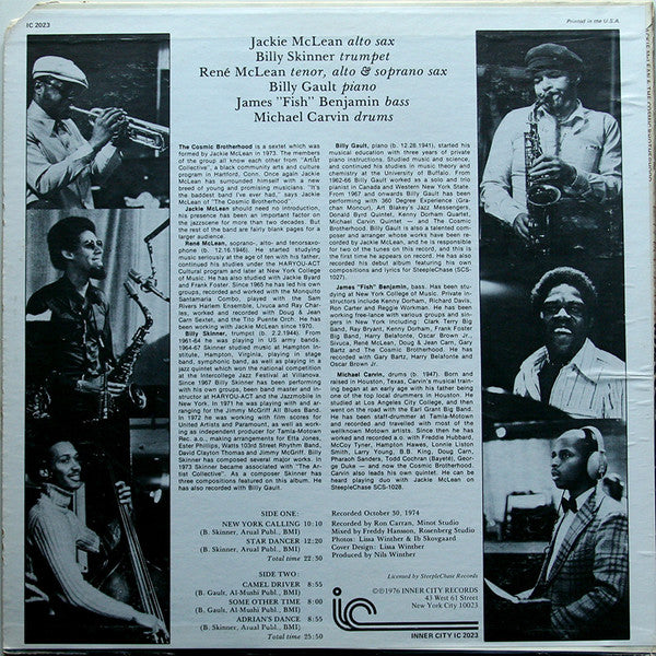 Jackie McLean & The Cosmic Brotherhood – New York Calling