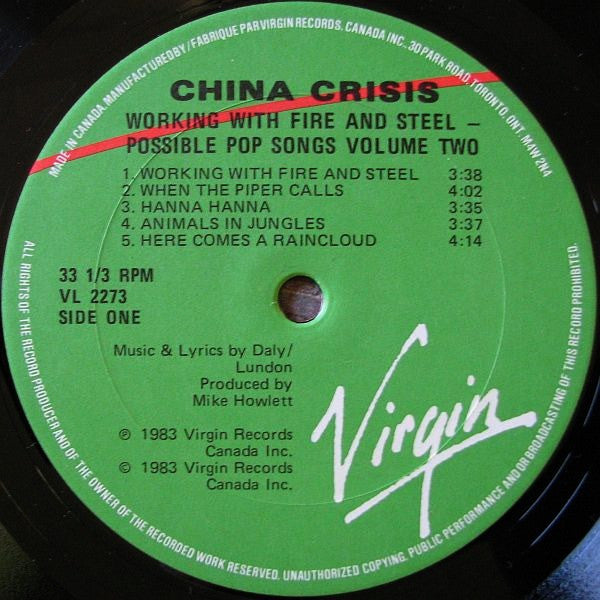 China Crisis – Working With Fire And Steel - Possible Pop Songs Volume Two