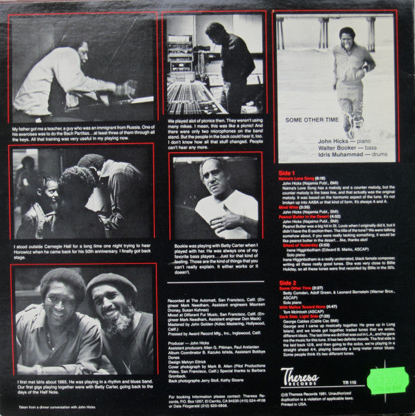 John Hicks, Walter Booker, Idris Muhammad – Some Other Time