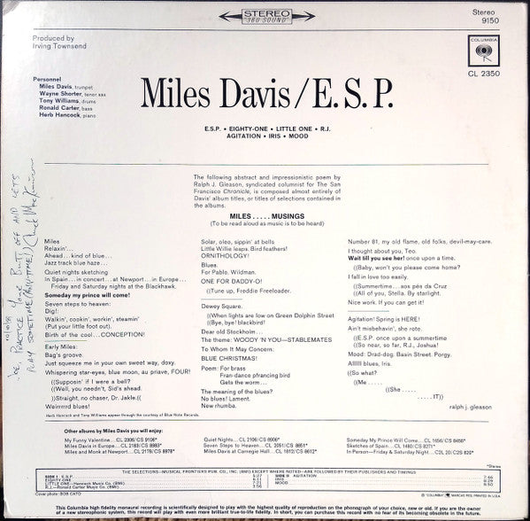 Miles Davis – E.S.P.