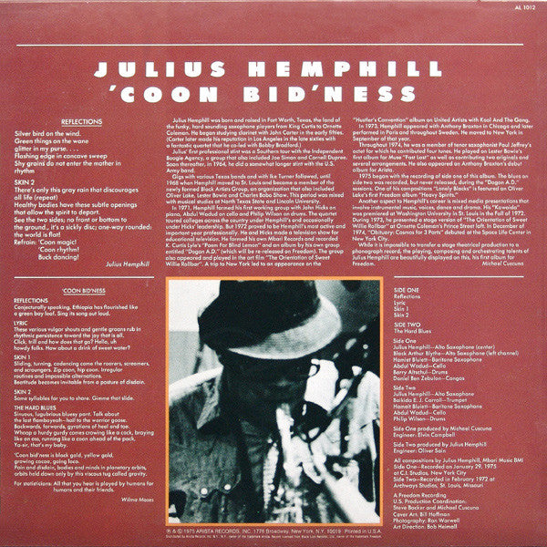 Julius Hemphill – 'Coon Bid'ness