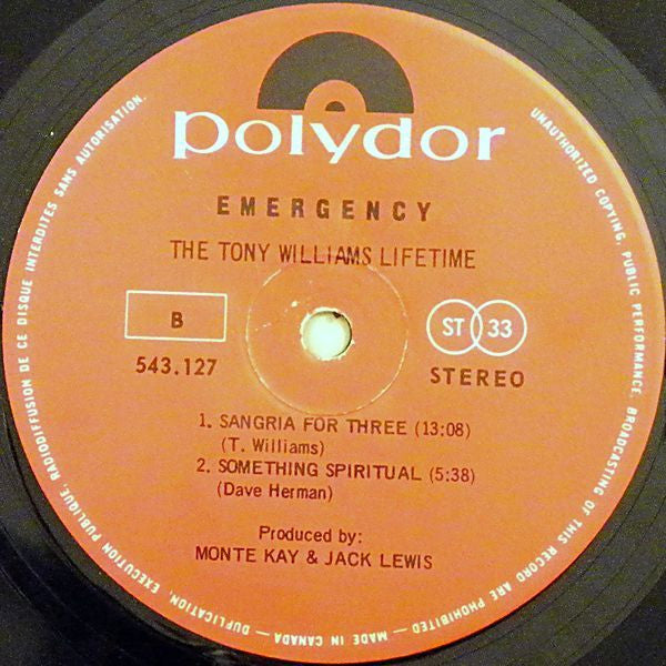 The Tony Williams Lifetime – Emergency!