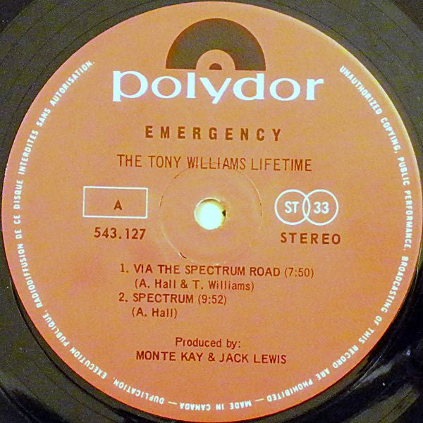 The Tony Williams Lifetime – Emergency!