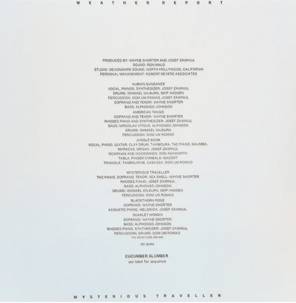 Weather Report – Mysterious Traveller