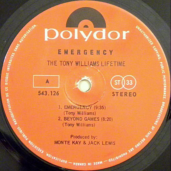 The Tony Williams Lifetime – Emergency!