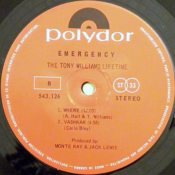 The Tony Williams Lifetime – Emergency!