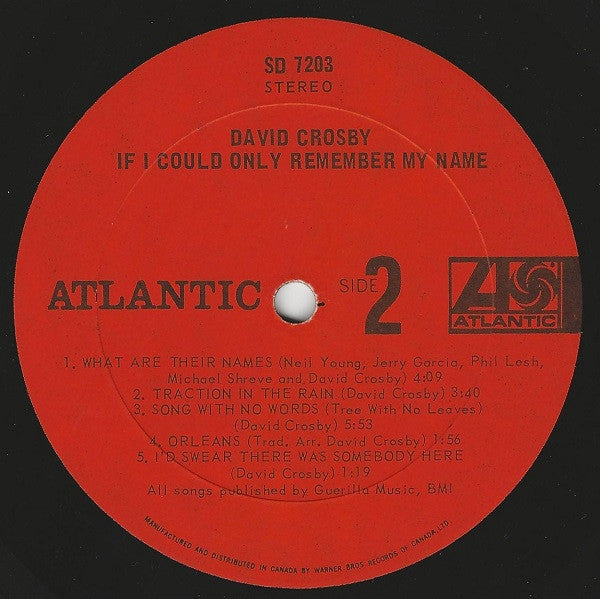 David Crosby – If I Could Only Remember My Name