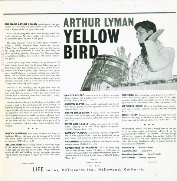 Arthur Lyman – Yellow Bird
