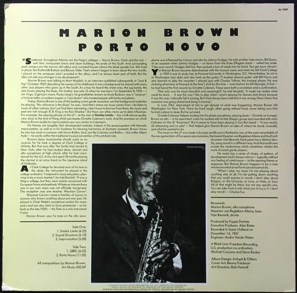 Marion Brown – Porto Novo